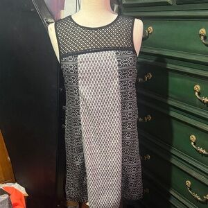 Xhilaration Black and White Patterned Dress